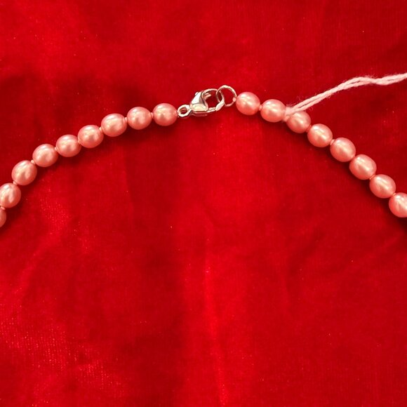 VINTAGE PINK FRESH WATER PEARLS NECKLACE - Picture 3 of 7